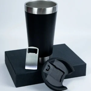 Copo Térmico 473ml Com LÂMPADA E Abridor Inox Para Quente E Gelado