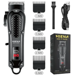 Máquina de cortar cabelo Hiena HYN-212 elétrica UBS recarregável sem fio