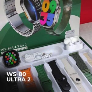 Smartwatch WS80 ULTRA 2 | +Fone bluetooth | Kit 7 pulseiras | Toque duplo | Segunda geração